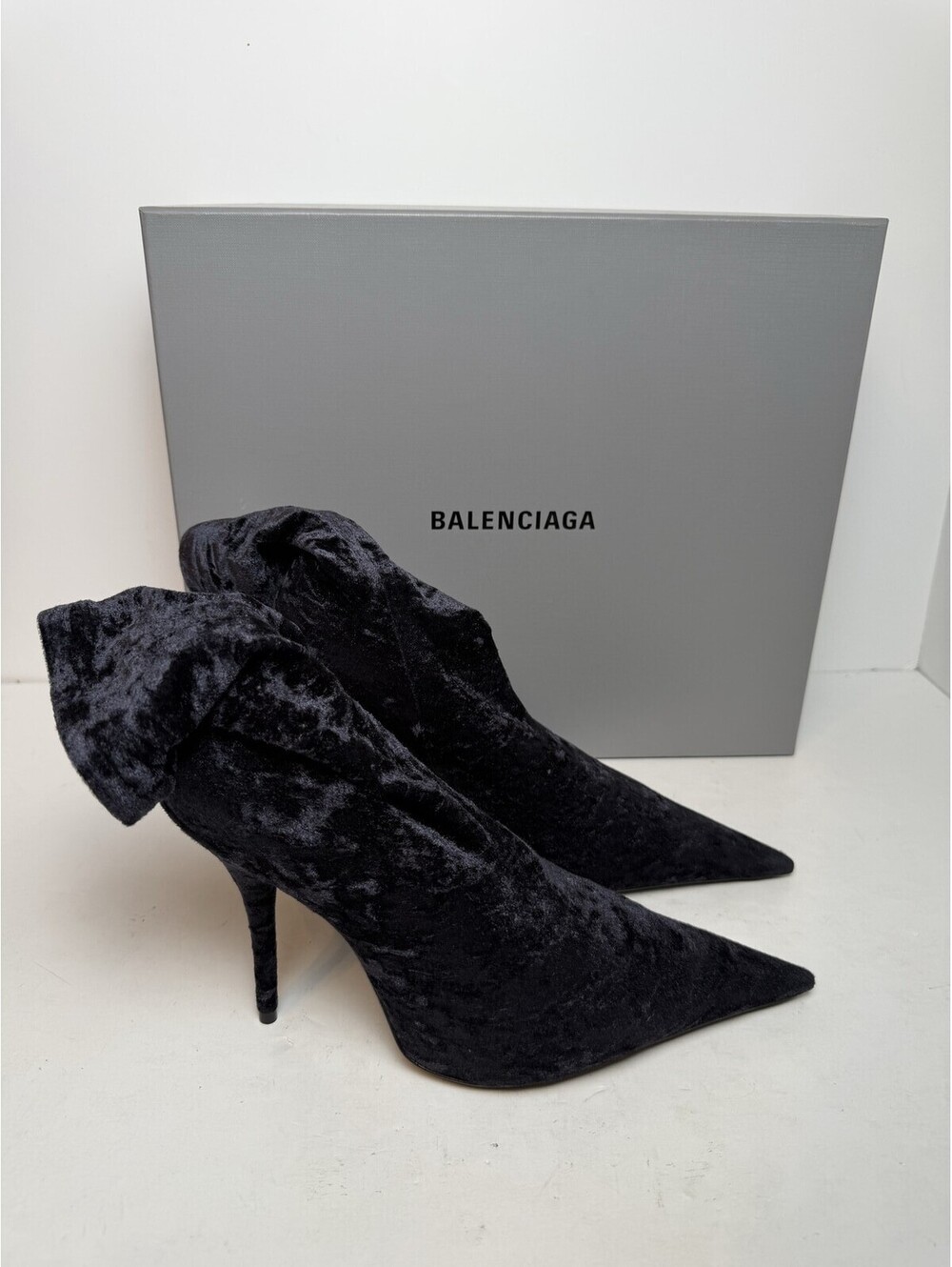Balenciaga Knife Bootie H110 Ankle Boots Black Womens Size 7/37 New